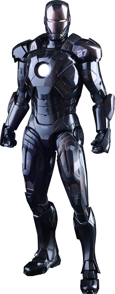 Hot Toys Iron Man Mark Vii Stealth Mode Version Sixth - Iron Man Stealth Armor Mark 4 (480x1223), Png Download