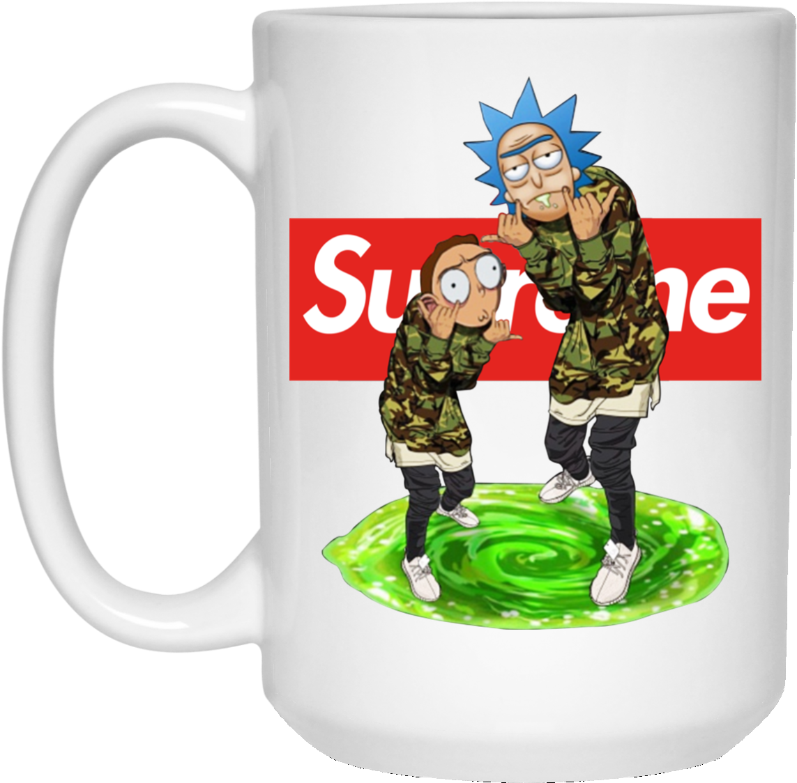Rick And Morty Supreme Mugs - Rick And Morty Nike Shirt (1155x1155), Png Download