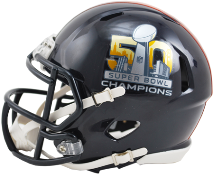 Super Bowl 50 Mini Helmet - Super Bowl 50 Champion Speed Mini Helmet (475x379), Png Download