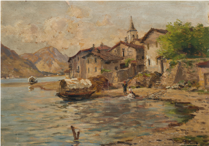 Veduta Lacustre - Silvio Poma (420x420), Png Download