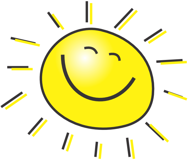Happy Sun With Sunglasses Clipart Panda Free Clipart - Sun Kids Drawing (600x510), Png Download