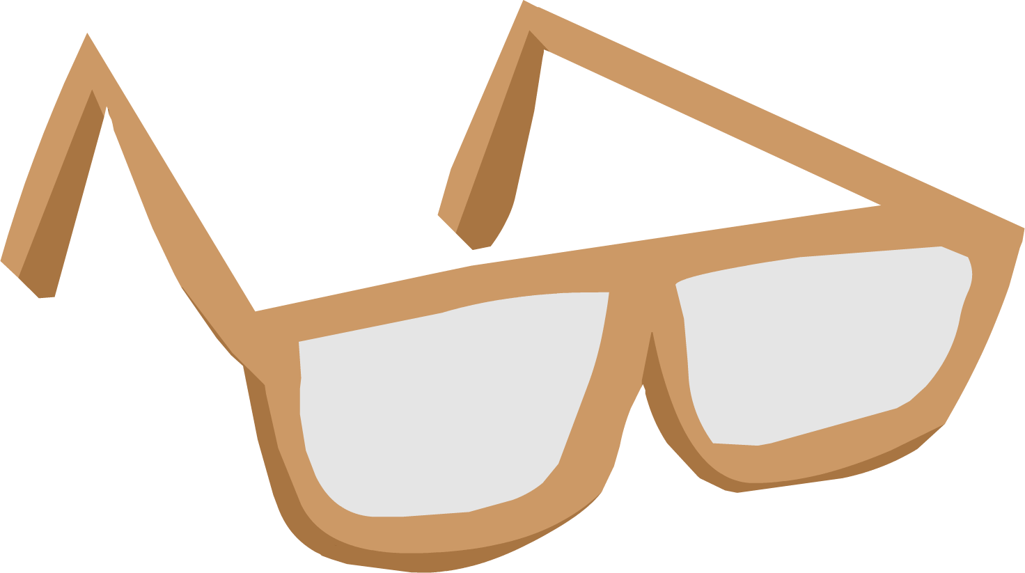 Brown Glasses - Club Penguin Brown Glasses (1472x823), Png Download