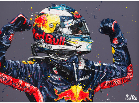 Daniel Ricciardo 2018 Helmet Paul Oz Hand Embellished - Daniel Ricciardo Helmet 2018 (450x450), Png Download