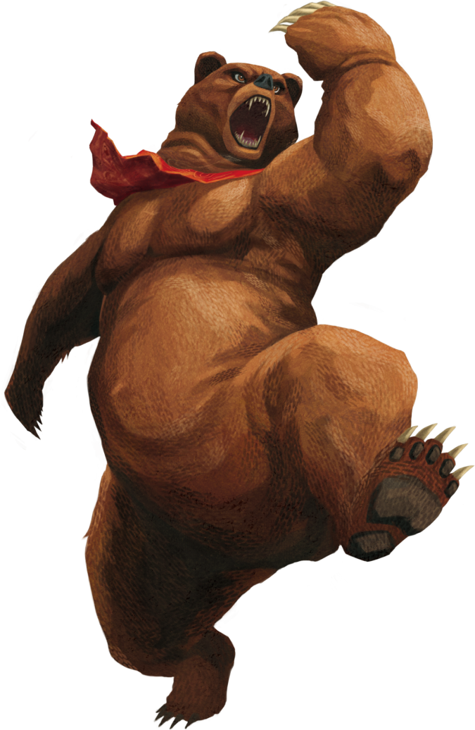 Artwork Png Transparent Image - Street Fighter X Tekken Kuma (667x1024), Png Download