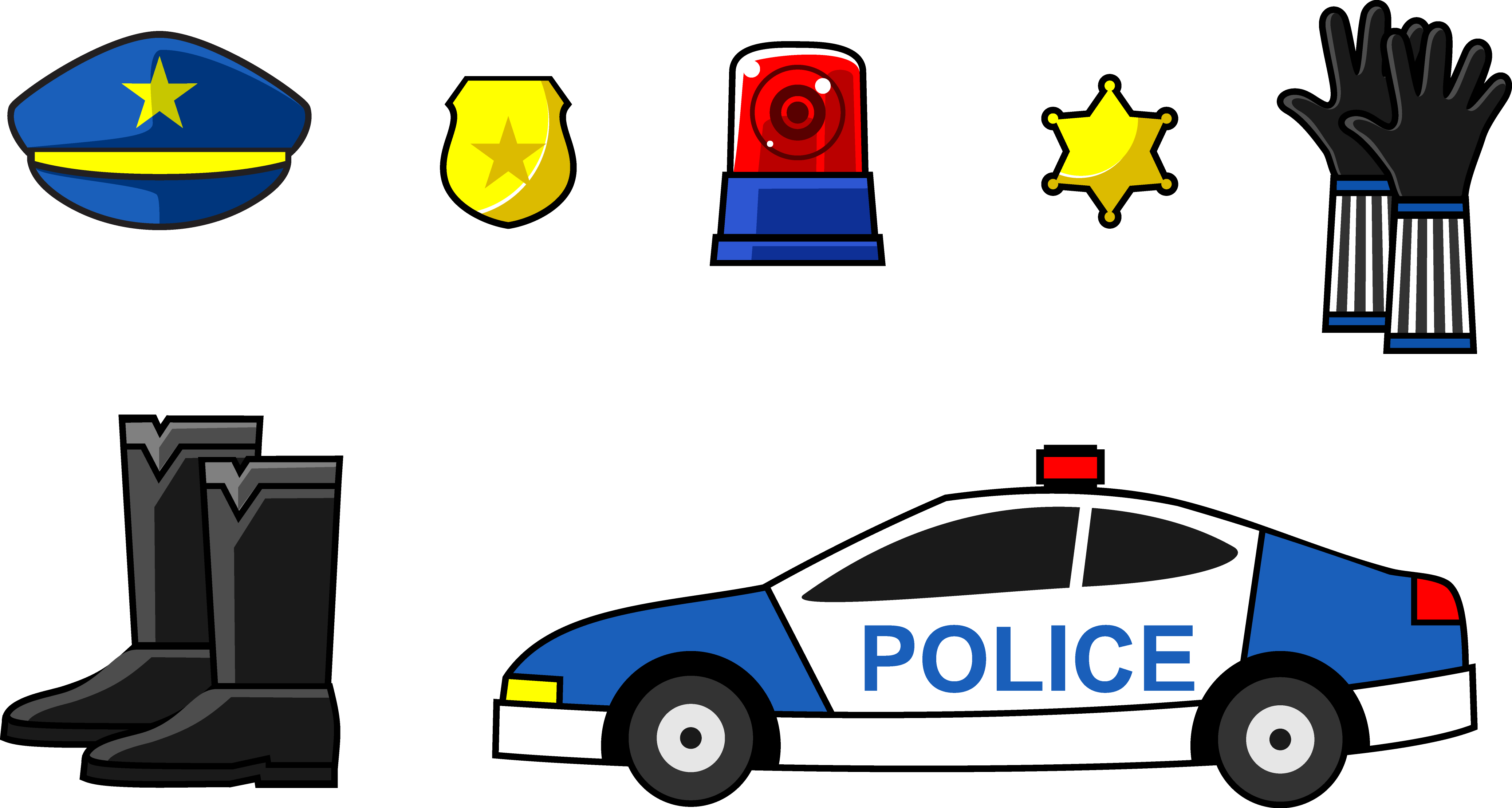 Police Officer Car Badge - Police Officer (4152x2219), Png Download