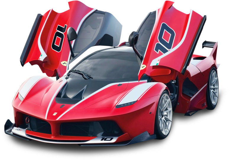 Red Ferrari Fxx K Car Png Image - 1/24 Scale Ferrari Fxx K (500x371), Png Download