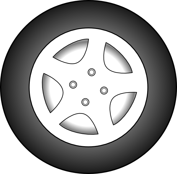 Tire Clipart - Wheel Clipart (600x589), Png Download