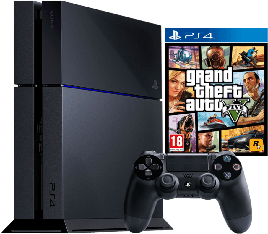 Grand Theft Auto V Bundle For Playstation 4 500gb (922x900), Png Download