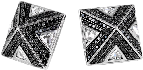 Black-earrings (701x513), Png Download