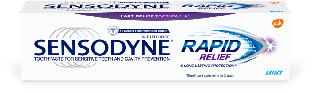 Sensodyne Rapid Relief Toothpaste In Mint (1028x324), Png Download