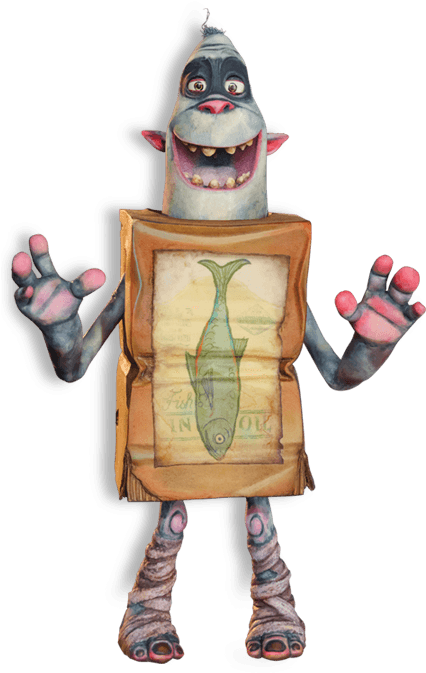 Box Troll Fish Costume (433x804), Png Download