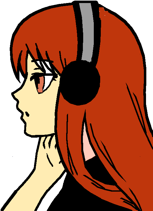 Me Listening 2 Music (504x696), Png Download