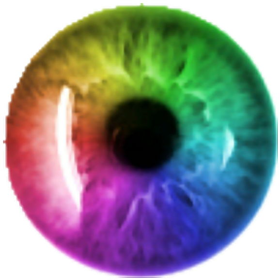 Sticker Rainbow Eyecontact Rainboweye (578x578), Png Download