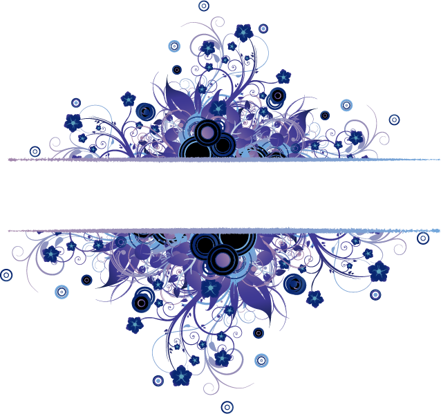 Flowers Flower Flower Swirly Swirls Swirl Frames Frame (638x599), Png Download