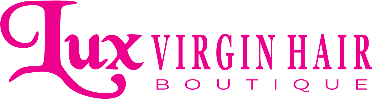 Lux Virgin Hair Logo Pink (1400x576), Png Download
