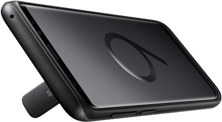 Samsung Galaxy S9 Plus Protective Standing Cover, Black (600x550), Png Download