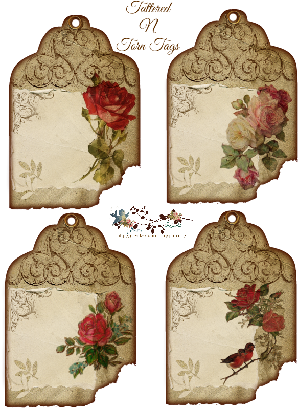 Free Tattered N Torn Tags (650x813), Png Download