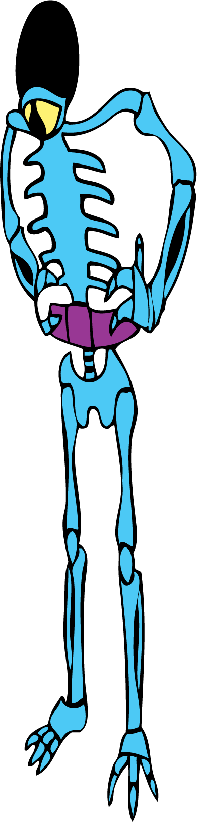 Scooby Doo Villain Skeleton Men Png Green Ghost Scooby (391x1629), Png Download