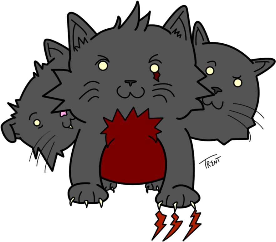 Cerberus Transparent Cat (927x862), Png Download
