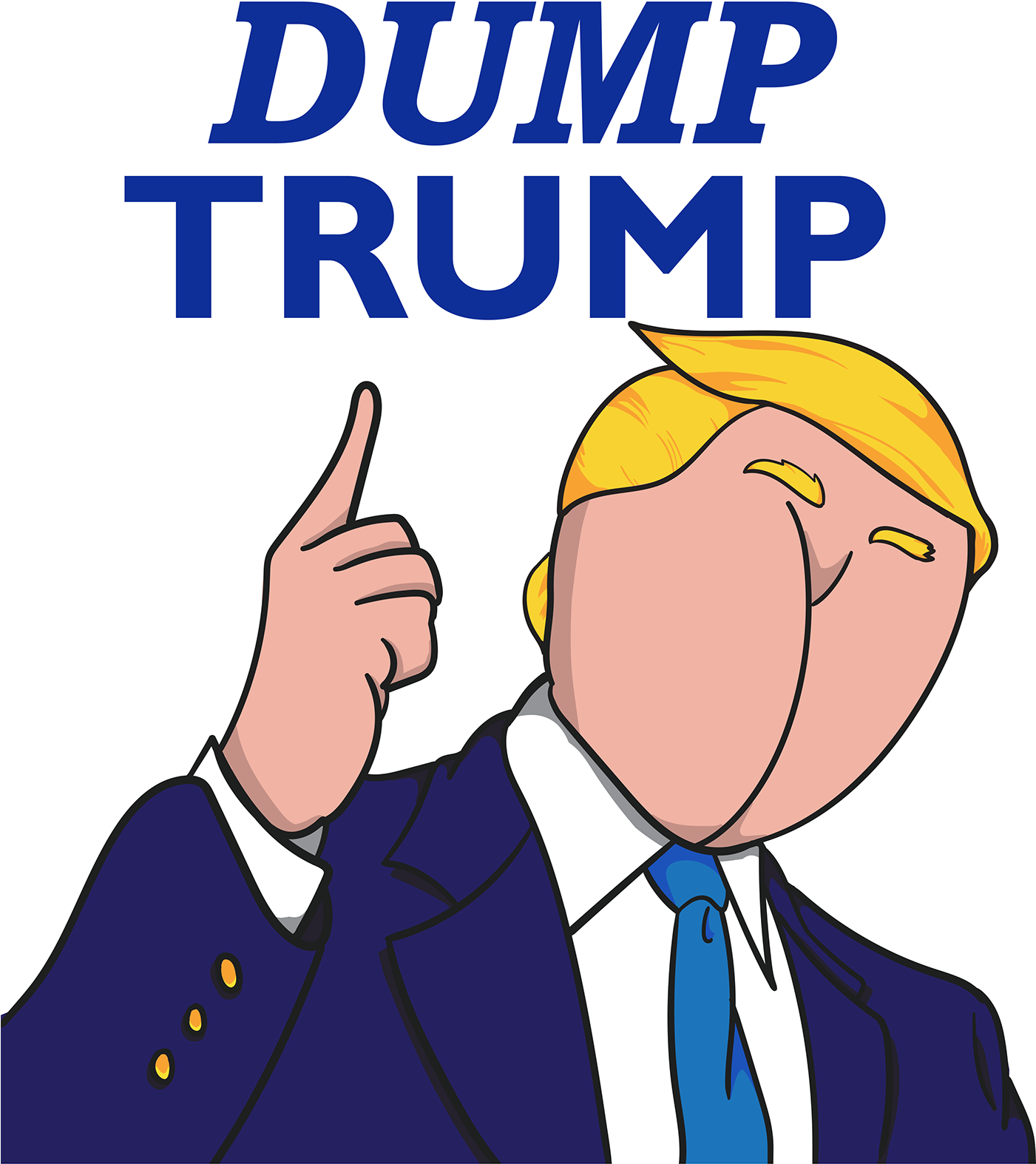 Trump Cartoon Png (1400x1680), Png Download