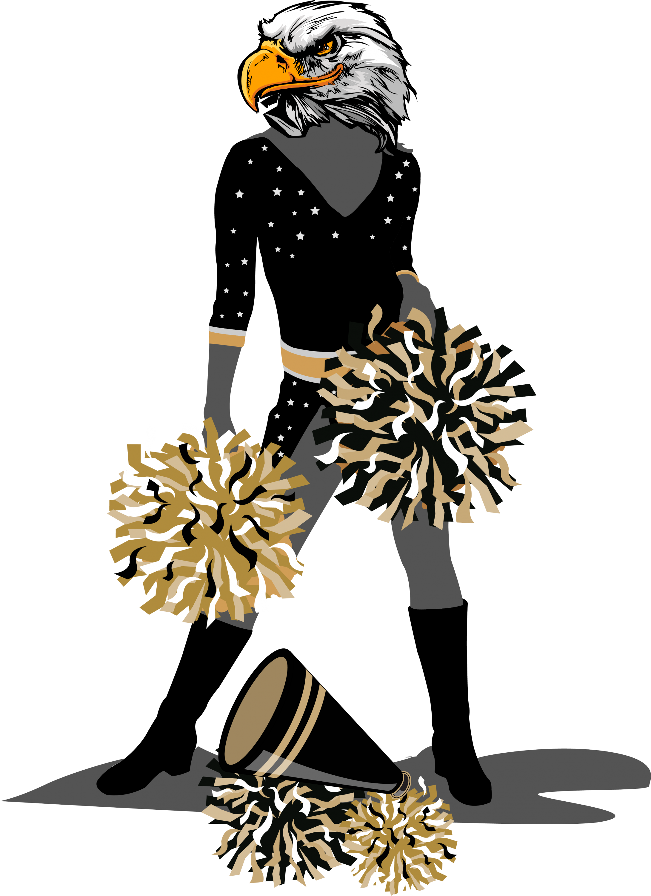 Png Freeuse Stock Or Saints Cheerleader Eagle Png The (2181x3000), Png Download