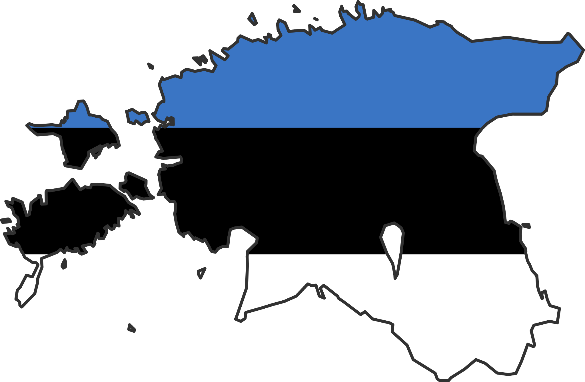 Estonian Map And The Flag (2048x1338), Png Download