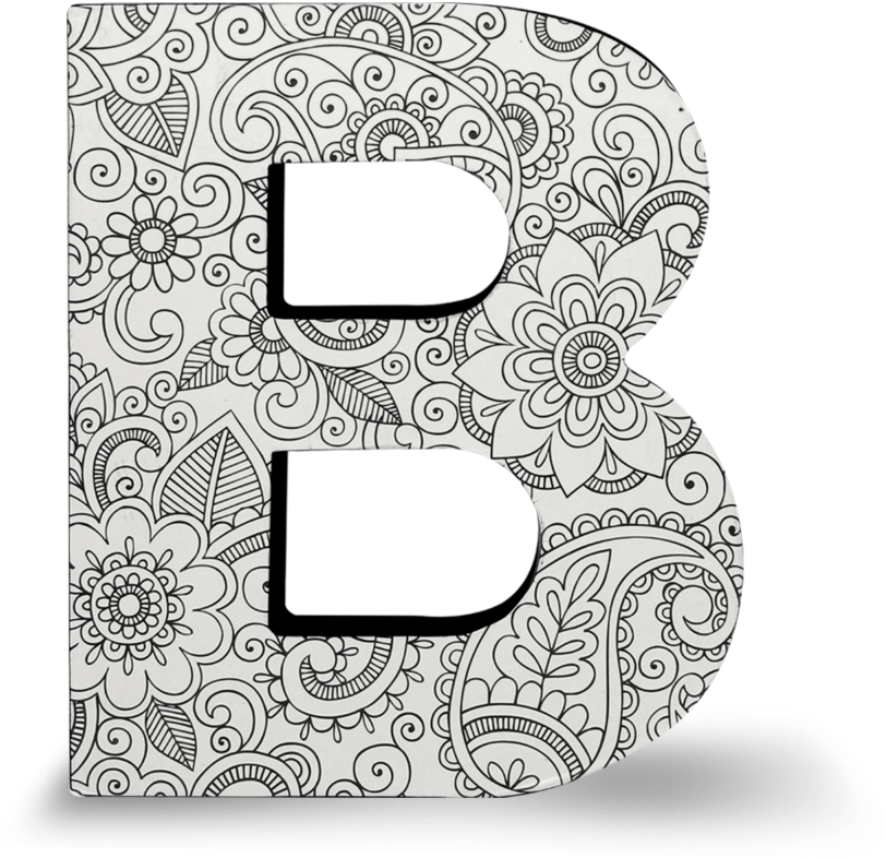 Color Joy Coloring Letter (1024x1024), Png Download