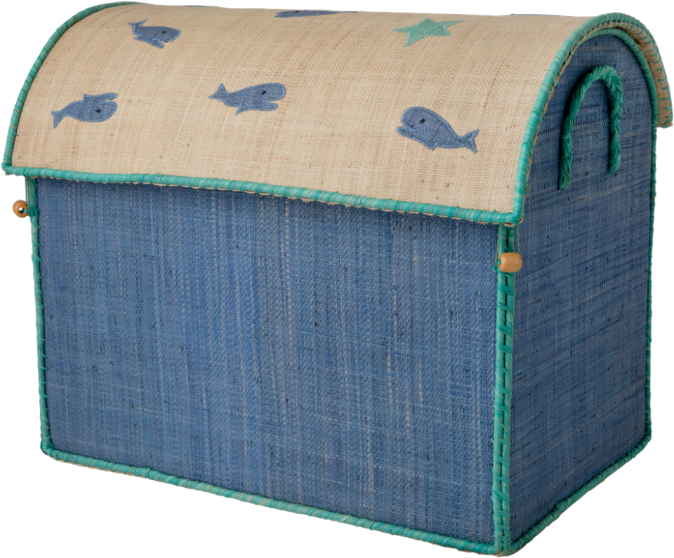 Large Blue Sea Theme Toy Storage Basket Rice Dk (1000x1000), Png Download