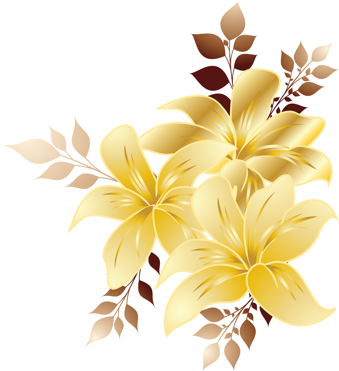 Blue Flower Corner Border Png (1308x1430), Png Download