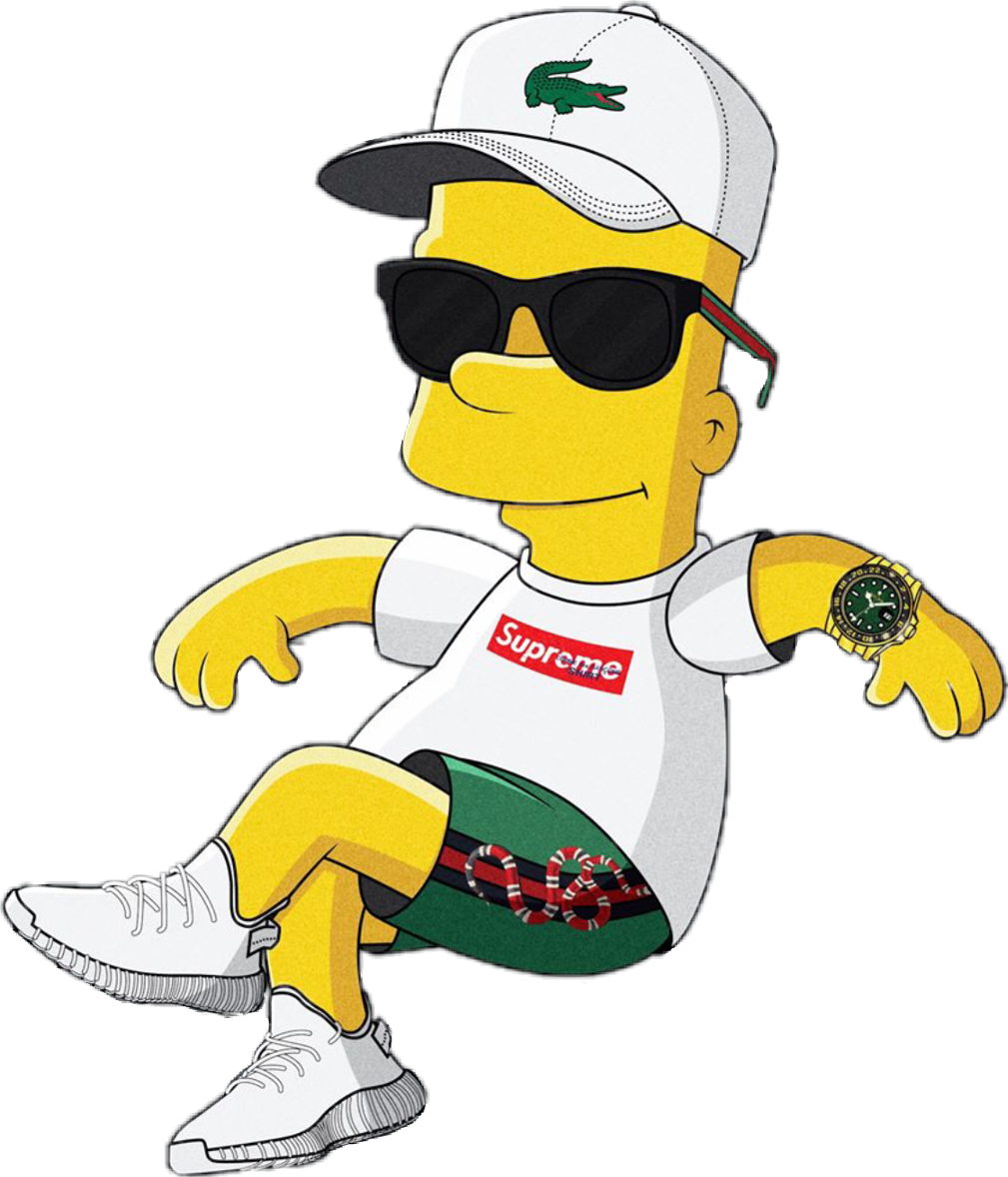 Supreme Love Kendrick Vintage - Simson Sticker (1009x1178), Png Download