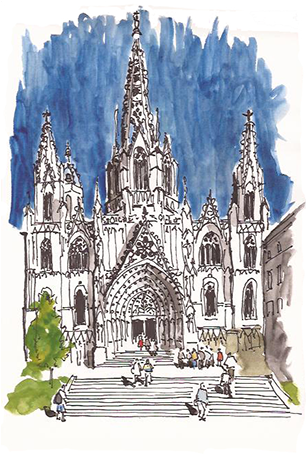 Catedral De Barcelona Travel Sketchbook, Travel Log, - Catedral De Barcelona Png (460x460), Png Download