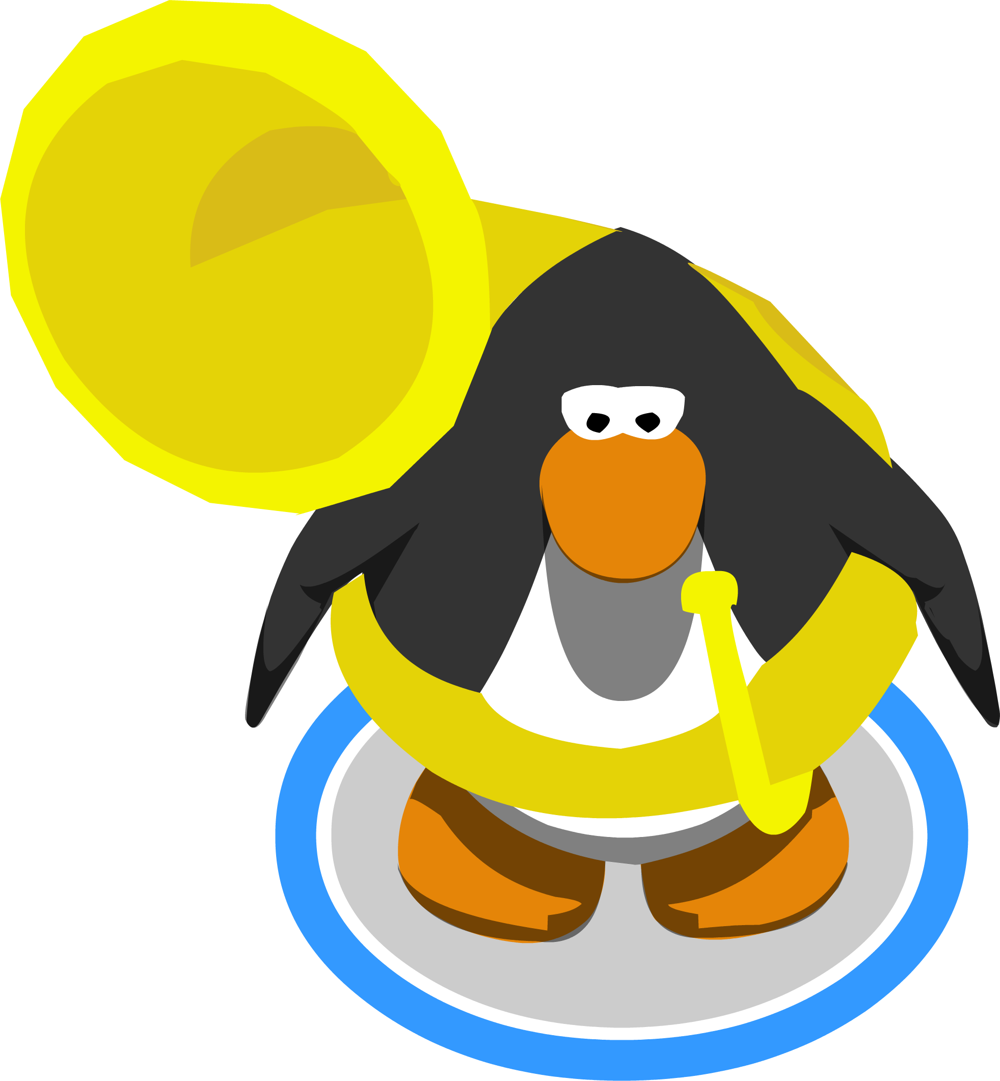 Tuba Ingame - Png - Club Penguin Sprite Jpg (1963x2122), Png Download