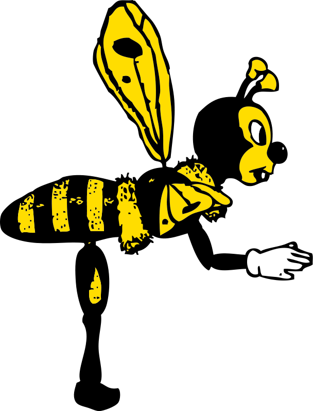 Bee Clipart - Bee Clip Art (456x599), Png Download