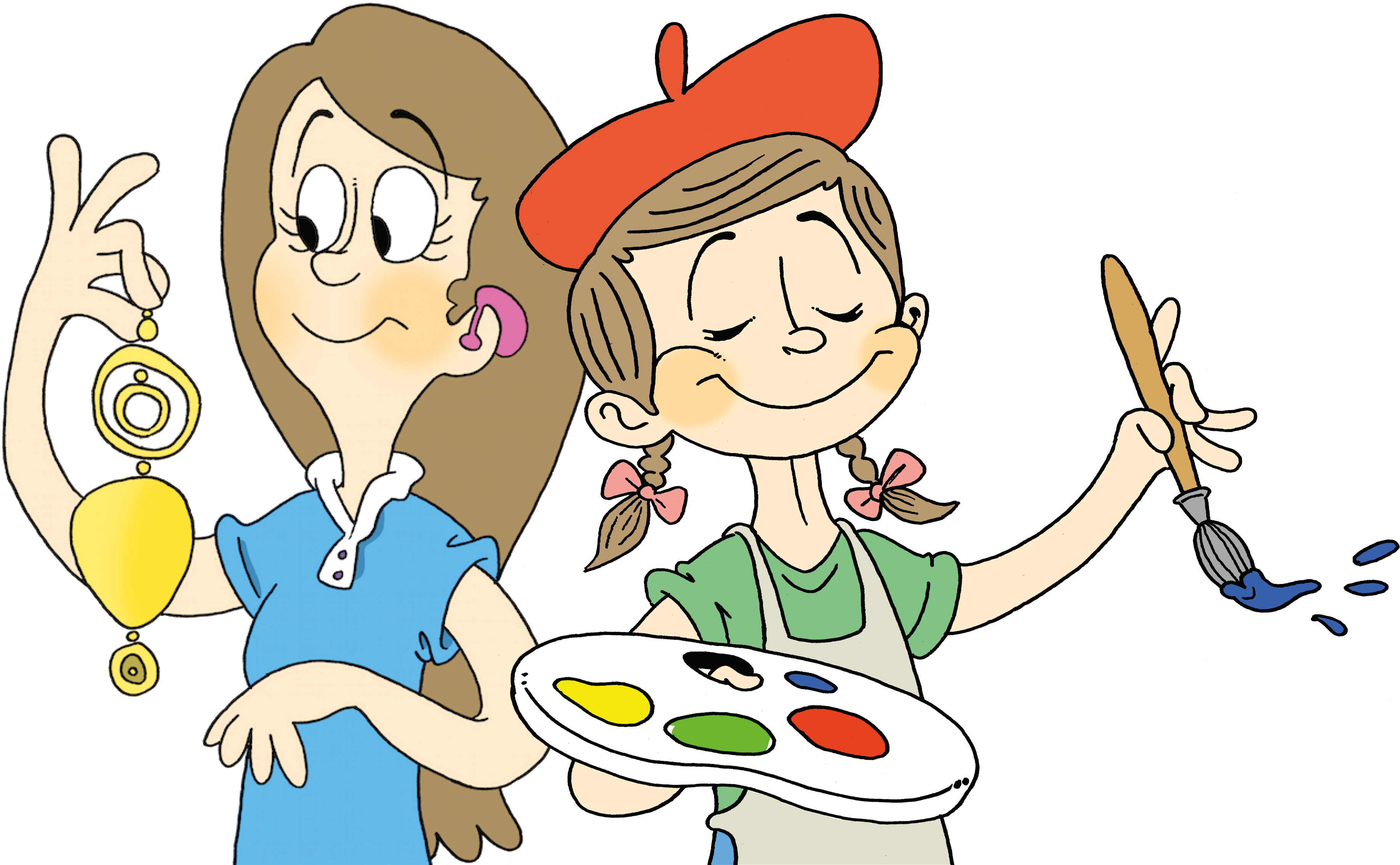 Arts And Crafts Maker - Cartoon (3751x2500), Png Download