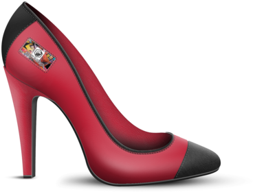 Design Combo - Audrey - Escarpin Noir Daim Bout Pointu (500x500), Png Download