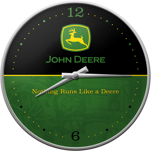 Nostalgic Art Wall Clock John Deere Logo - Deere & Company Logo (600x600), Png Download