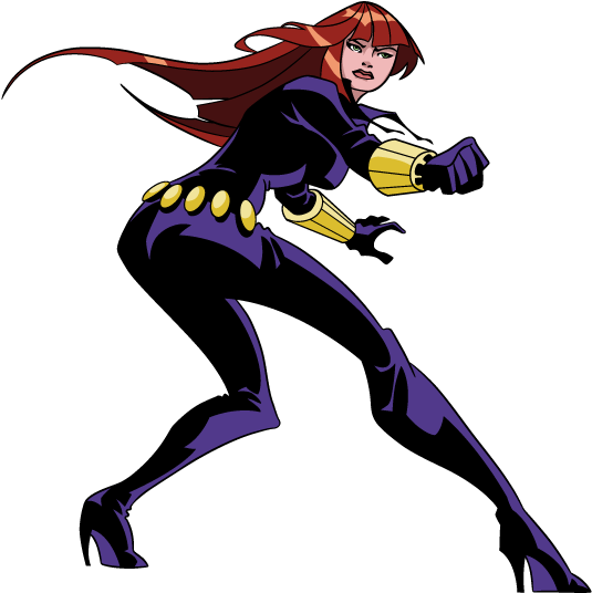 Avengers Black Widow Cartoon - Avengers Earth's Mightiest Heroes Png (700x609), Png Download