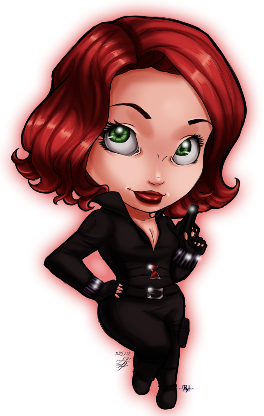 Black Widow Black Widow Marvel, Chibi Characters, Female - Black Widow Avenger Chibi (900x1390), Png Download