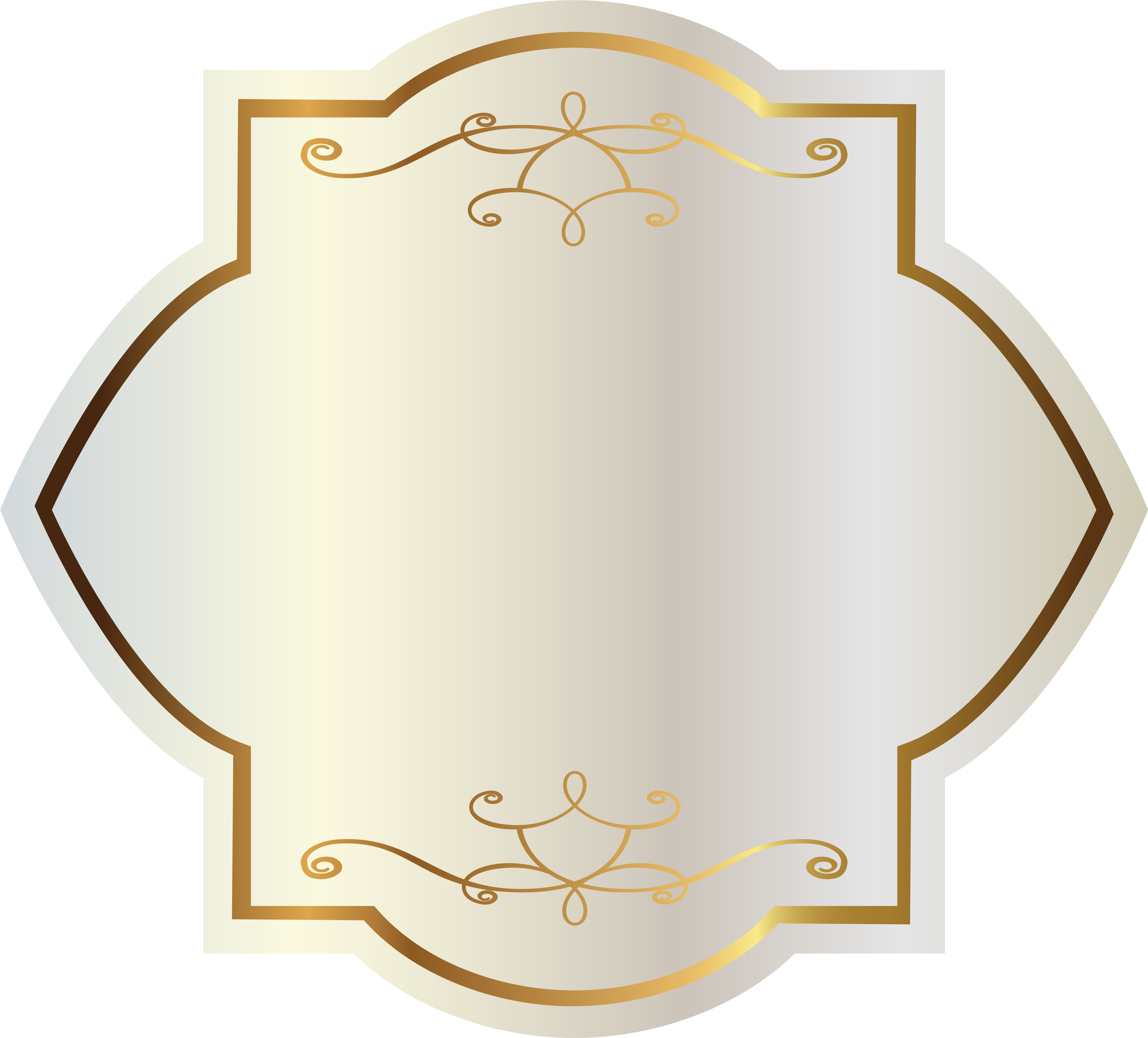Gold Streamers Png Download - Clip Art (6166x5572), Png Download