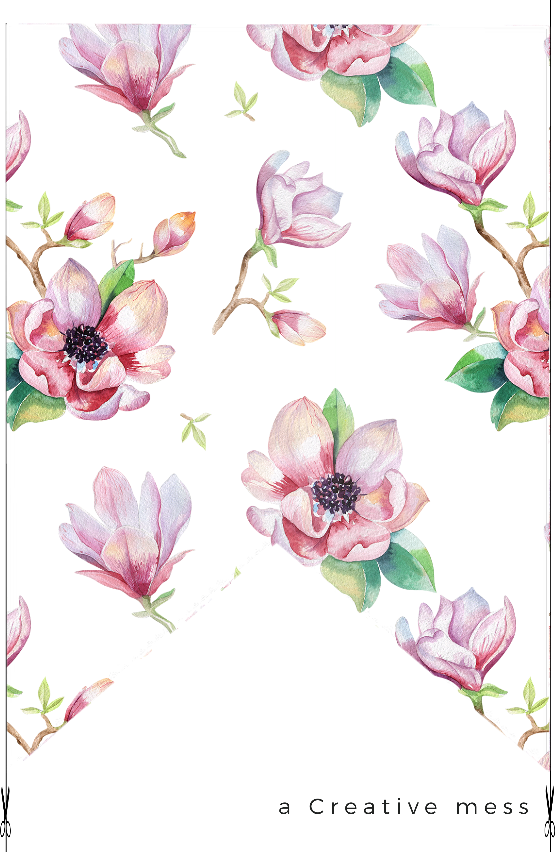 Watercolor - Magnolia Watercolor (2480x3508), Png Download