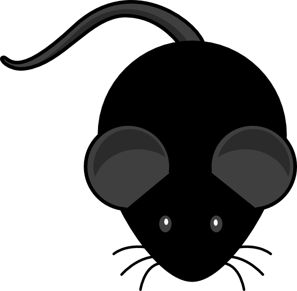 Miss Kate Cuttables - Black Mouse Clipart (600x589), Png Download
