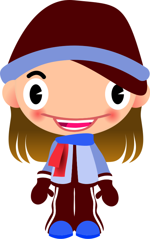 Snowboarder Girl Cartoon Shower Curtain (501x800), Png Download