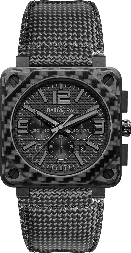 Bell & Ross Watch Carbon Fiber Phantom Limited (585x1050), Png Download