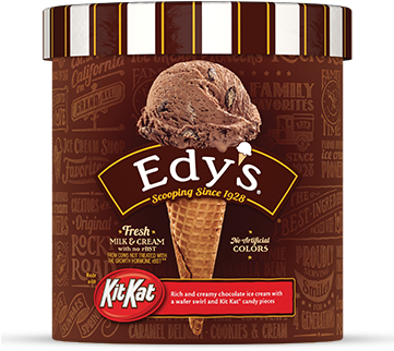 4106 - Edy's Ice Cream Chocolate Brownie (360x350), Png Download
