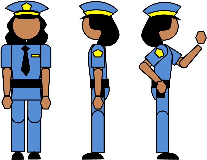 Construction Worker - Draw A Police Officer (956x672), Png Download