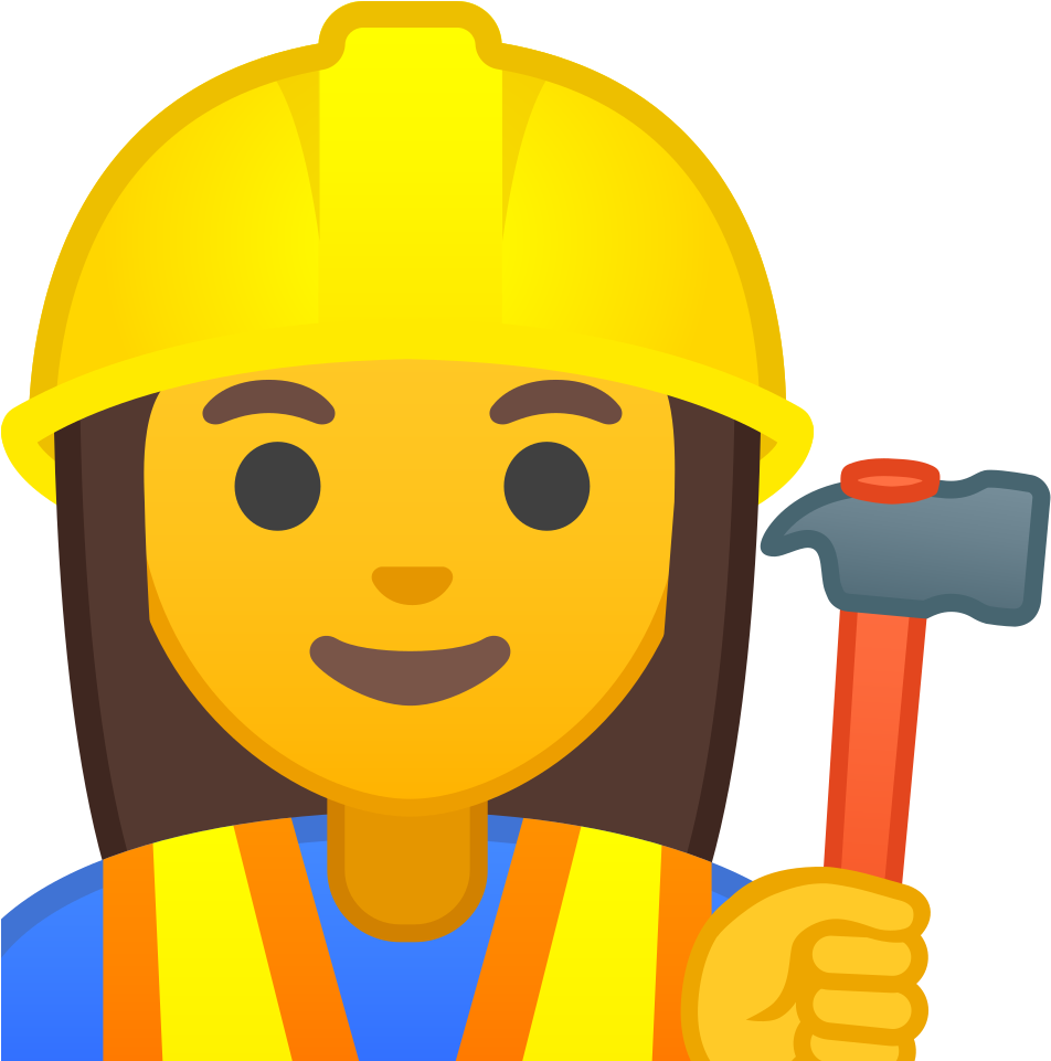 Download Svg Download Png - Worker Emoji (1024x1024), Png Download