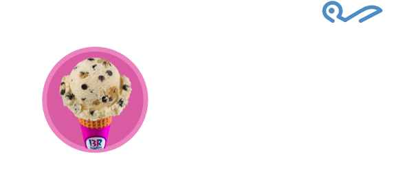 Baskin Robbins Ice Cream Scoop - Sticker (620x266), Png Download