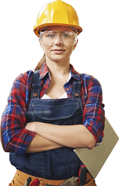 Corporate Health Group - Lady Construction Worker Png (416x650), Png Download