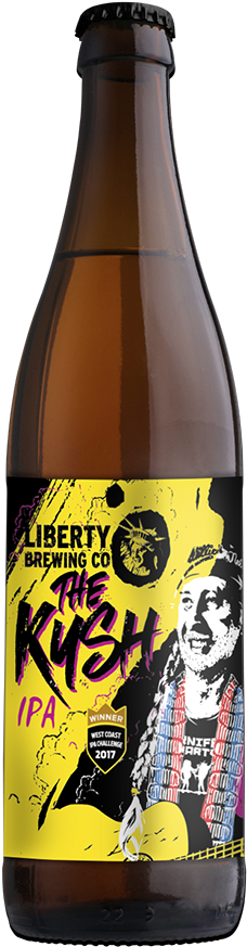 Liberty Bottle 500ml The Kush Ipa - Liberty Beer (256x900), Png Download