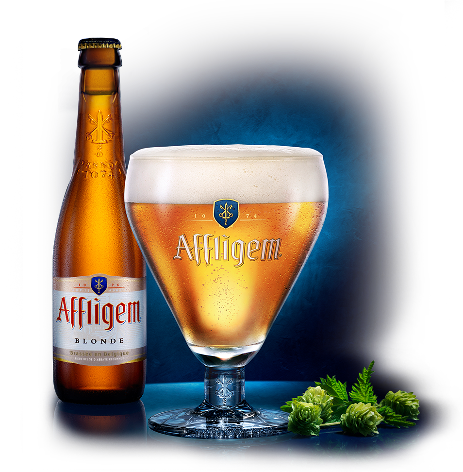Kingsday Bottle & Glass Blonde Sf - Affligem Blond (988x1021), Png Download